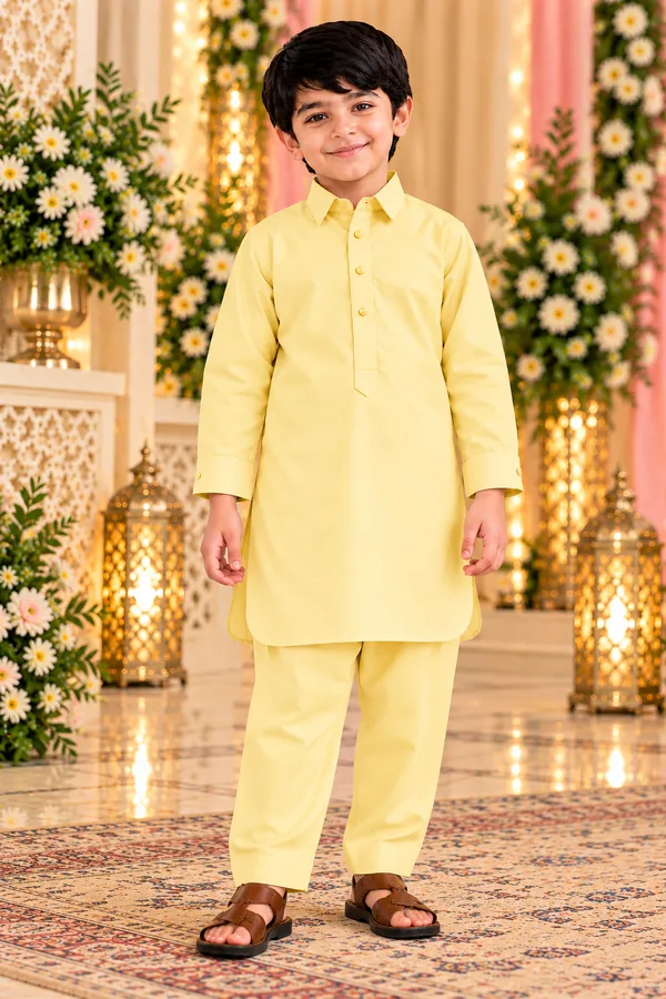 Boys_Light_Yellow_Pathani_Kurta_Pajama_In_Giza_Cotton_|_Kids_Pathani_Suit_|_Eid,_Wedding_&_Festive_Wear
