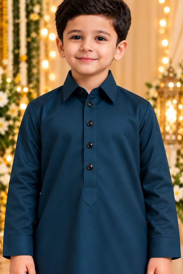 Boys_Teal_Pathani_Jubba_In_Giza_Cotton_|_Kids_Long_Pathani_Jubba_|_Eid,_Ramadan_&_Festive_Wear
