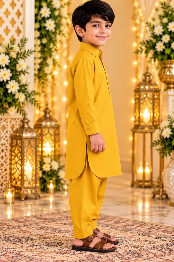 Boys_Yellow_Pathani_Kurta_Pajama_In_Giza_Cotton_|_Kids_Pathani_Suit_|_Eid,_Haldi,_Wedding_&_Festive_Wear