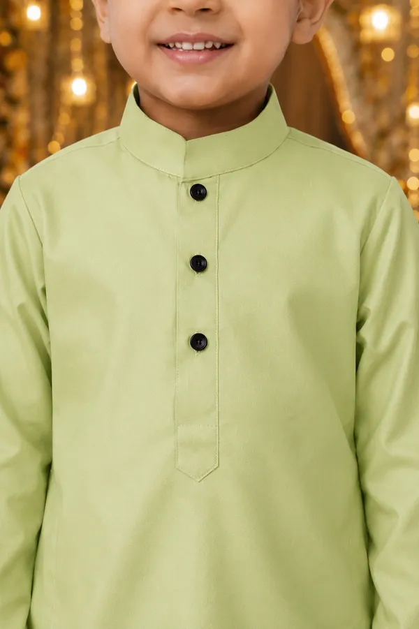 Pista_Green_Cotton_Kurta_For_Boys_|_Full_Sleeve_Traditional_Kurta_With_White_Pajama_|_Kids_Ethnic_Wear_For_Eid,_Wedding_&_Festive_Occasions