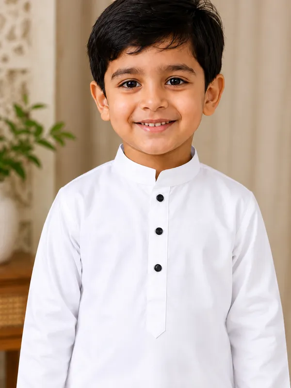 White_Cotton_Kurta_For_Boys_|_Full_Sleeve_Traditional_Kurta_With_Pajama_|_Kids_Ethnic_Wear_For_Eid,_Wedding_&_Festive_Occasions