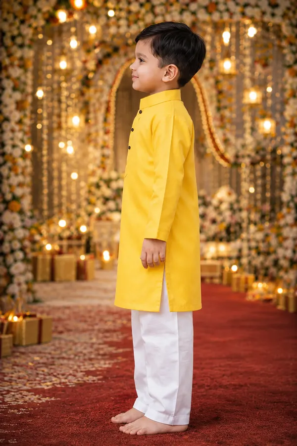 Yellow_Kurta_For_Boys_|_Giza_Cotton_Mix_Traditional_Kurta_With_White_Pajama_|_Full_Sleeve_Kids_Ethnic_Wear_For_Eid,_Wedding_&_Festive_Occasions