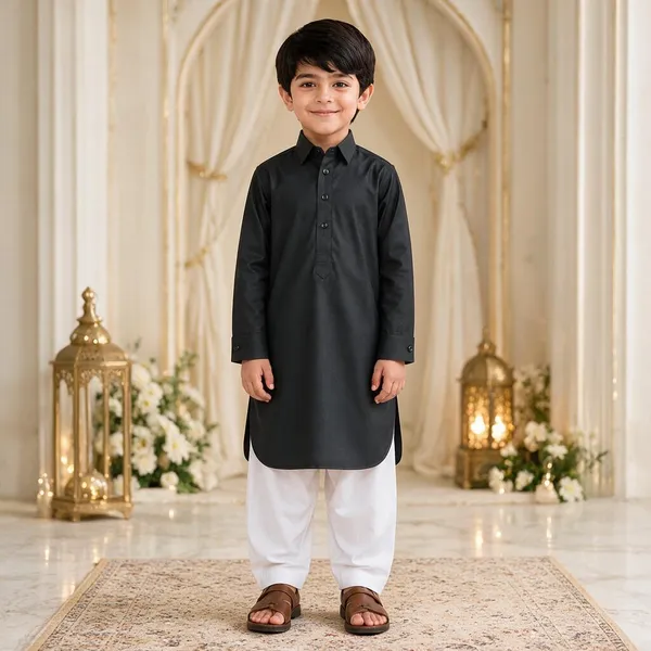 Black_Pathani_Kurta_For_Boys_|_Giza_Cotton_Mix_Fabric_|_Full_Sleeve_Traditional_Kurta_With_Pajama_|_Ethnic_Wear_For_Eid,_Wedding_&_Festive_Occasions