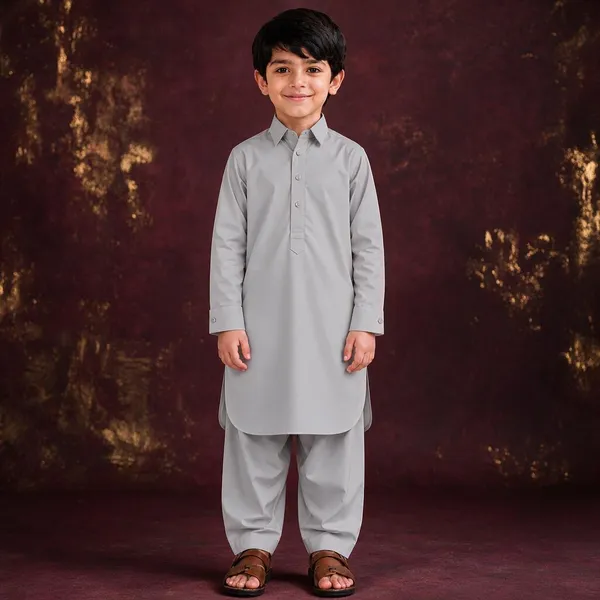 Boys_Light_Grey_Pathani_Kurta_Pajama_In_Giza_Cotton_|_Kids_Pathani_Suit_|_Eid,_Wedding_&_Festive_Wear