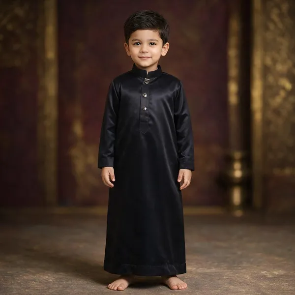 Black_Jubba_For_Boys_|_Traditional_Islamic_Thobe_For_Kids_|_Stylish_Full_Sleeve_Kurta_Jubba_For_Boys_|_Wedding,_Eid_&_Festive_Wear