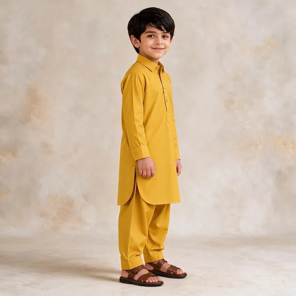 Boys_Yellow_Pathani_Kurta_Pajama_In_Giza_Cotton_|_Kids_Pathani_Suit_|_Eid,_Haldi,_Wedding_&_Festive_Wear