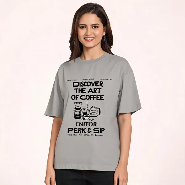 Grey_Pure_Cotton_Graphic_Print_Round_Neck_T-Shirt_For_Women