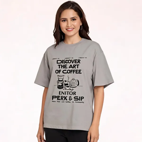 Grey_Pure_Cotton_Graphic_Print_Round_Neck_T-Shirt_For_Women