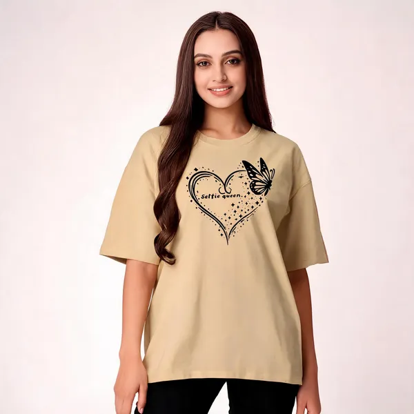 Beige_Pure_Cotton_Oversized_Printed_T-Shirt_For_Women