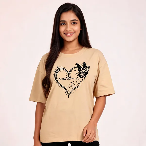 Beige_Pure_Cotton_Oversized_Printed_T-Shirt_For_Women