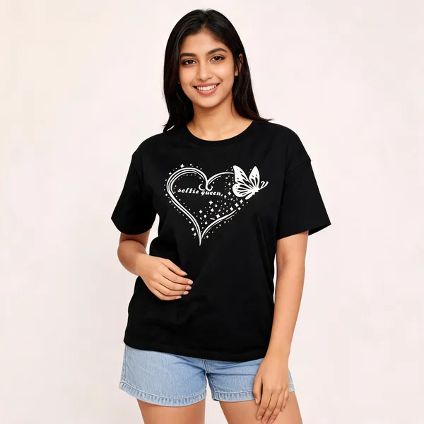 Black_Pure_Cotton_Printed_Round_Neck_T-Shirt_For_Women