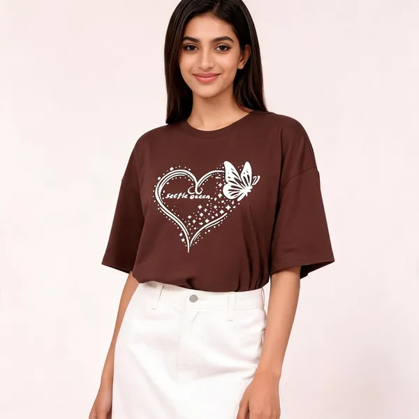 Brown_Pure_Cotton_Oversized_Printed_T-Shirt_For_Women