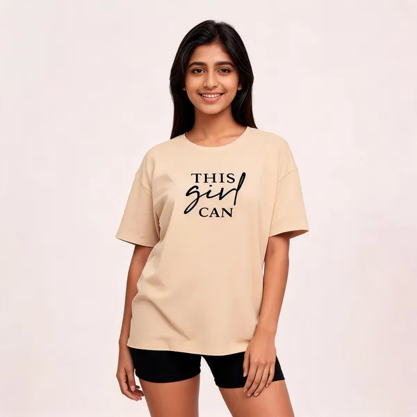 Beige_Pure_Cotton_Round_Neck_Solid_T-Shirt_For_Women