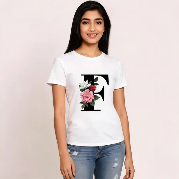 White_Pure_Cotton_Printed_Round_Neck_T-Shirt_For_Women