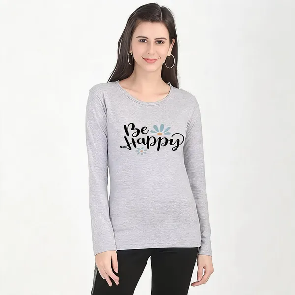 Grey_Pure_Cotton_Printed_Round_Neck_T-Shirt_For_Women