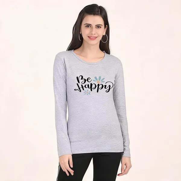 Grey_Pure_Cotton_Printed_Round_Neck_T-Shirt_For_Women