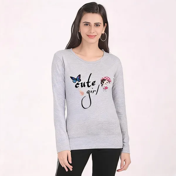 Grey_Pure_Cotton_Printed_Round_Neck_T-Shirt_For_Women