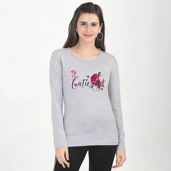 Grey_Pure_Cotton_Printed_Full_Sleeve_Round_Neck_T-Shirt_For_Women