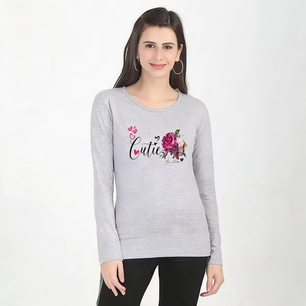Grey_Pure_Cotton_Printed_Full_Sleeve_Round_Neck_T-Shirt_For_Women