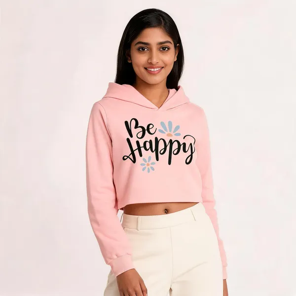 Pink_Pure_Cotton_Graphic_Print_Hooded_Neck_Crop_T-Shirt_For_Women