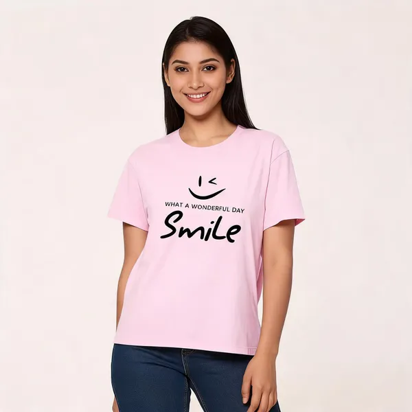 Pink_Cotton_Oversized_Typography_Round_Neck_T-Shirt_For_Women