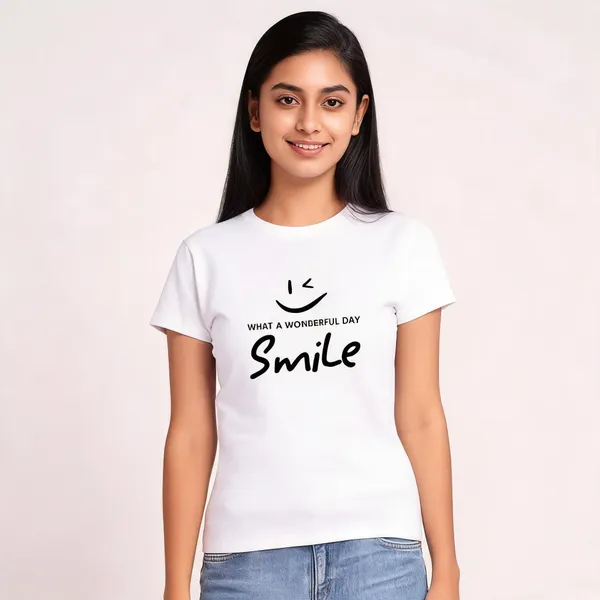 White_Pure_Cotton_Typography_Round_Neck_T-Shirt_For_Women