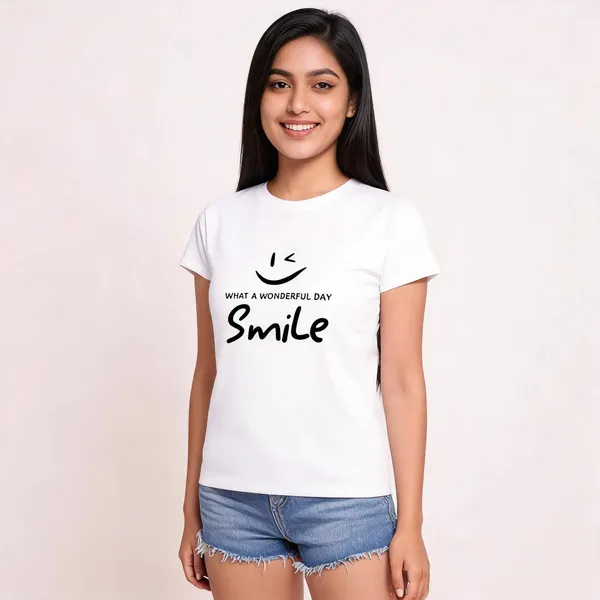 White_Pure_Cotton_Typography_Round_Neck_T-Shirt_For_Women