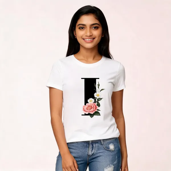 White_Pure_Cotton_Printed_Round_Neck_T-Shirt_For_Women