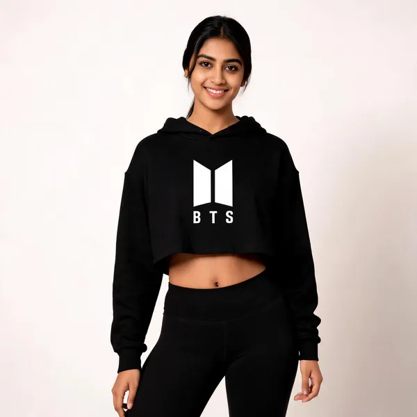 Black_Pure_Cotton_Graphic_Print_Hooded_Neck_T-Shirt_For_Women