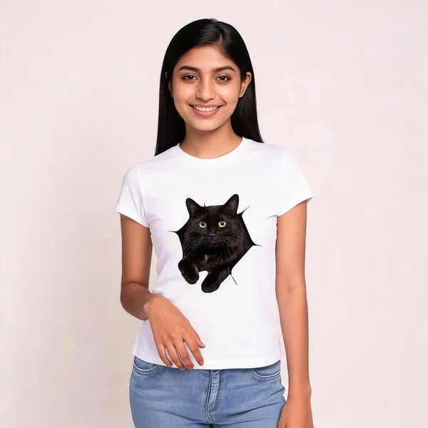 White_Pure_Cotton_Graphic_Print_Round_Neck_T-Shirt_For_Women