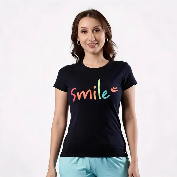 Black_Pure_Cotton_Printed_Round_Neck_T-Shirt_For_Women