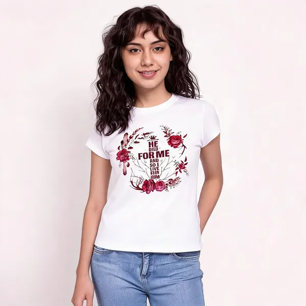 White_Pure_Cotton_Graphic_Print_Round_Neck_T-Shirt_For_Women
