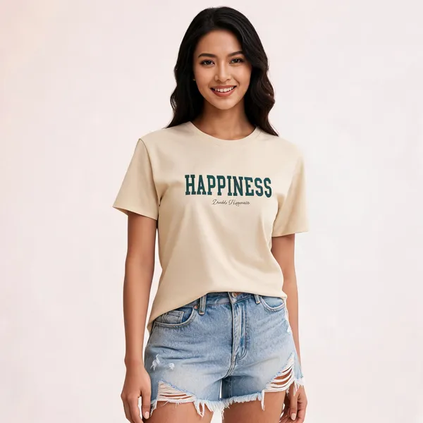 Beige_Pure_Cotton_Typography_Round_Neck_T-Shirt_For_Women