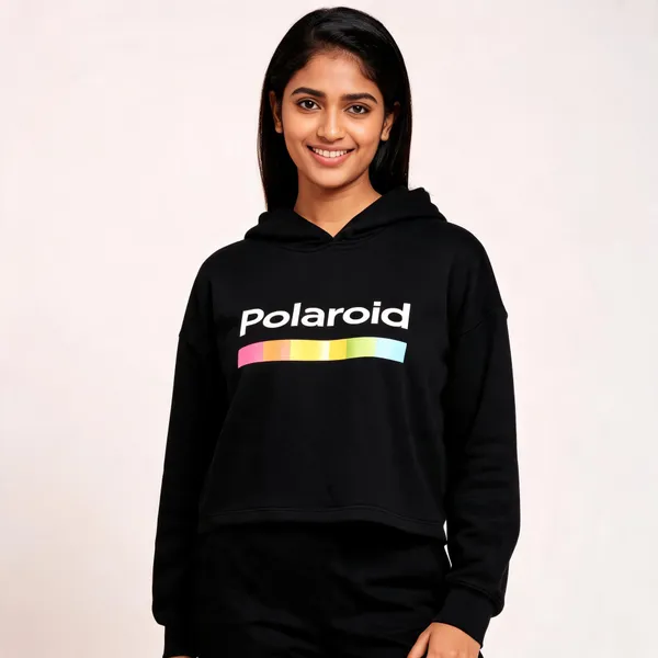 Black_Pure_Cotton_Hooded_Printed_T-Shirt_For_Women