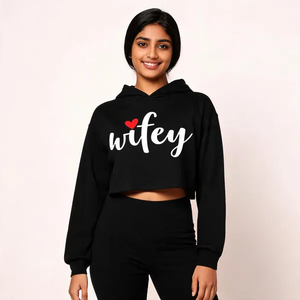 Black_Pure_Cotton_Printed_Hooded_T-Shirt_For_Women