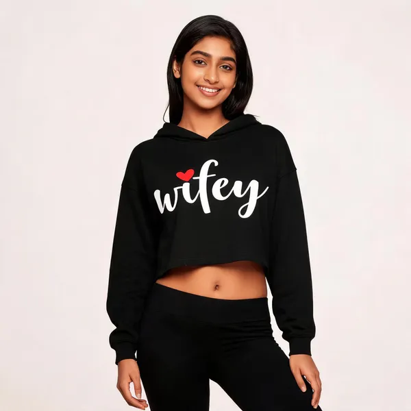 Black_Pure_Cotton_Printed_Hooded_T-Shirt_For_Women
