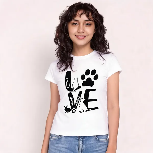 White_Pure_Cotton_Printed_Round_Neck_T-Shirt_For_Women