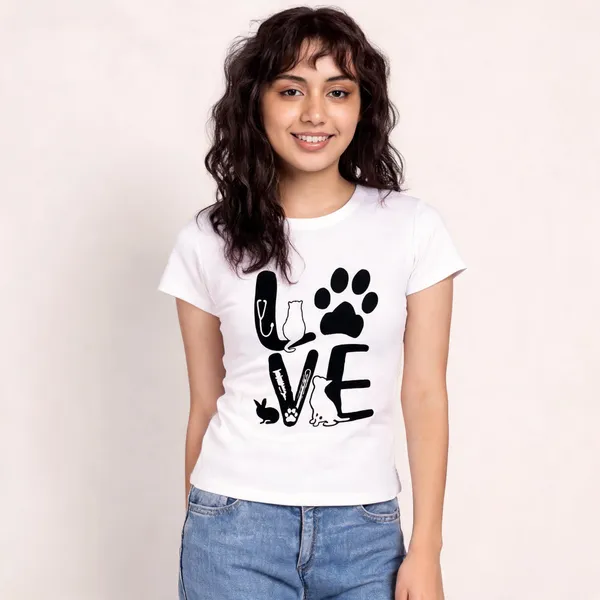 White_Pure_Cotton_Printed_Round_Neck_T-Shirt_For_Women
