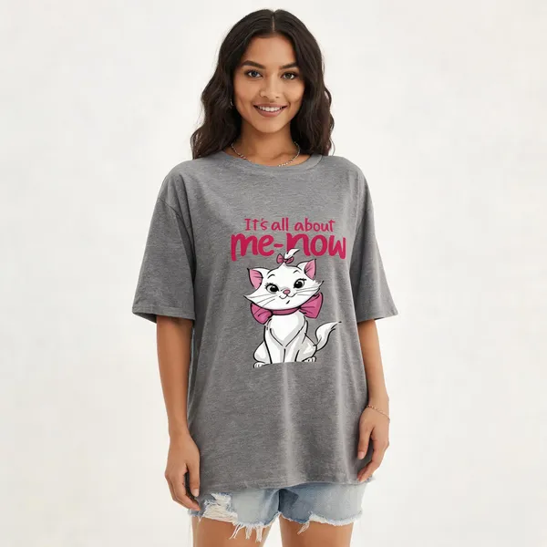 Grey_Pure_Cotton_Graphic_Print_Round_Neck_T-Shirt_For_Women