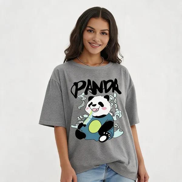 Grey_Pure_Cotton_Graphic_Print_Oversized_Round_Neck_T-Shirt_For_Women