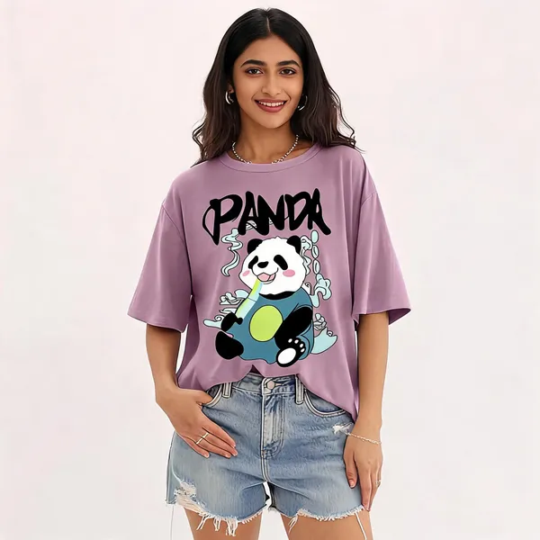 Multicolor_Pure_Cotton_Printed_Round_Neck_T-Shirt_For_Women