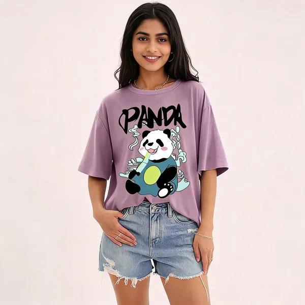 Multicolor_Pure_Cotton_Printed_Round_Neck_T-Shirt_For_Women
