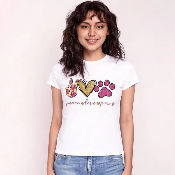White_Pure_Cotton_Printed_Round_Neck_T-Shirt_For_Women
