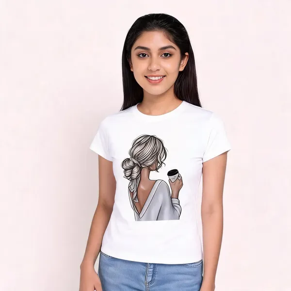 White_Pure_Cotton_Printed_Round_Neck_T-Shirt_For_Women