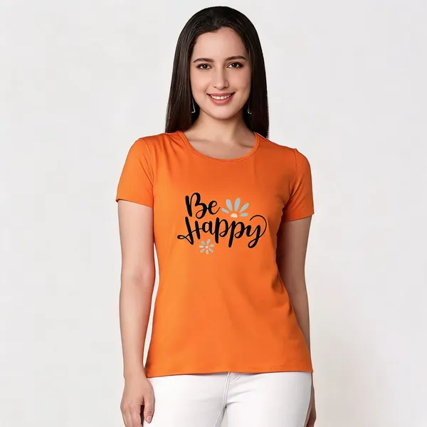 Orange_Pure_Cotton_Printed_Round_Neck_T-Shirt_For_Women
