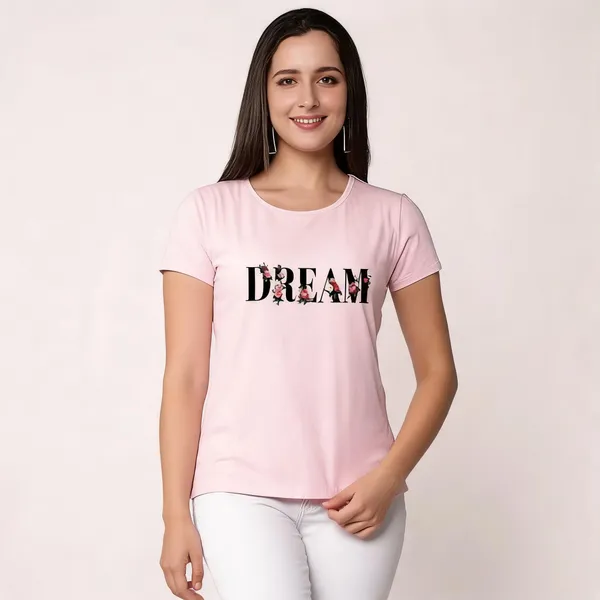 Pink_Pure_Cotton_Printed_Round_Neck_T-Shirt_For_Women