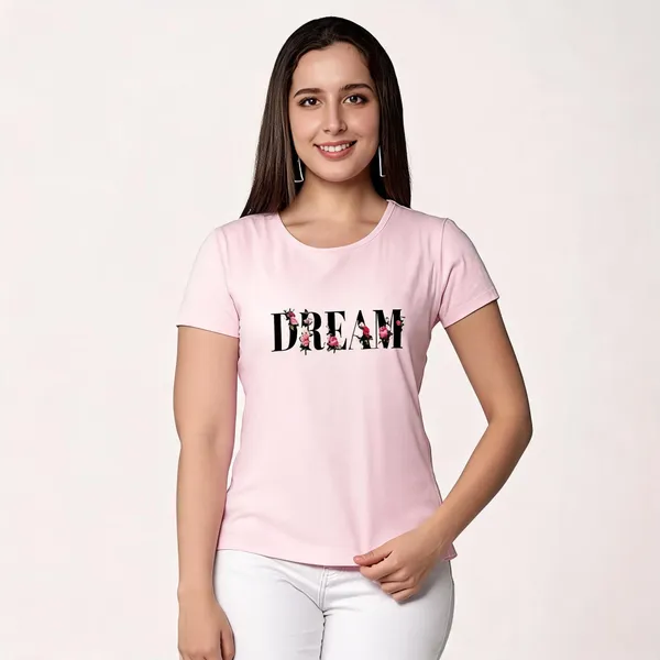 Pink_Pure_Cotton_Printed_Round_Neck_T-Shirt_For_Women