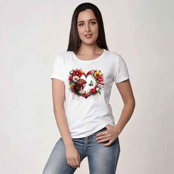 White_Pure_Cotton_Graphic_Print_Round_Neck_T-Shirt_For_Women