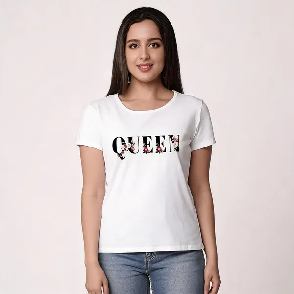 White_Pure_Cotton_Round_Neck_Graphic_Print_T-Shirt_For_Women