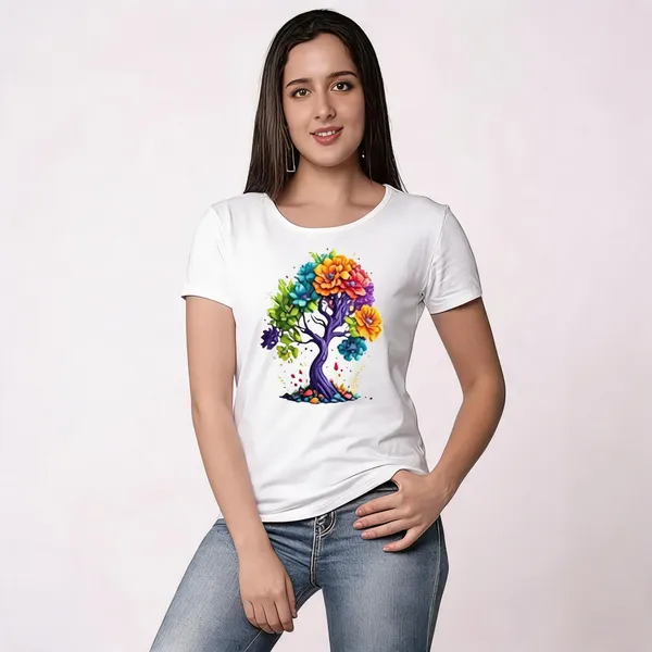 White_Cotton_Graphic_Print_Round_Neck_T-Shirt_For_Women